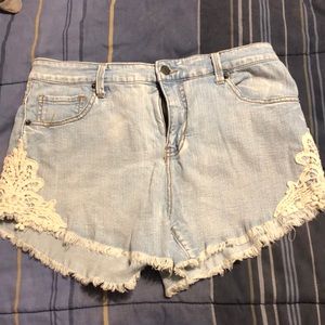 High-waisted shorts